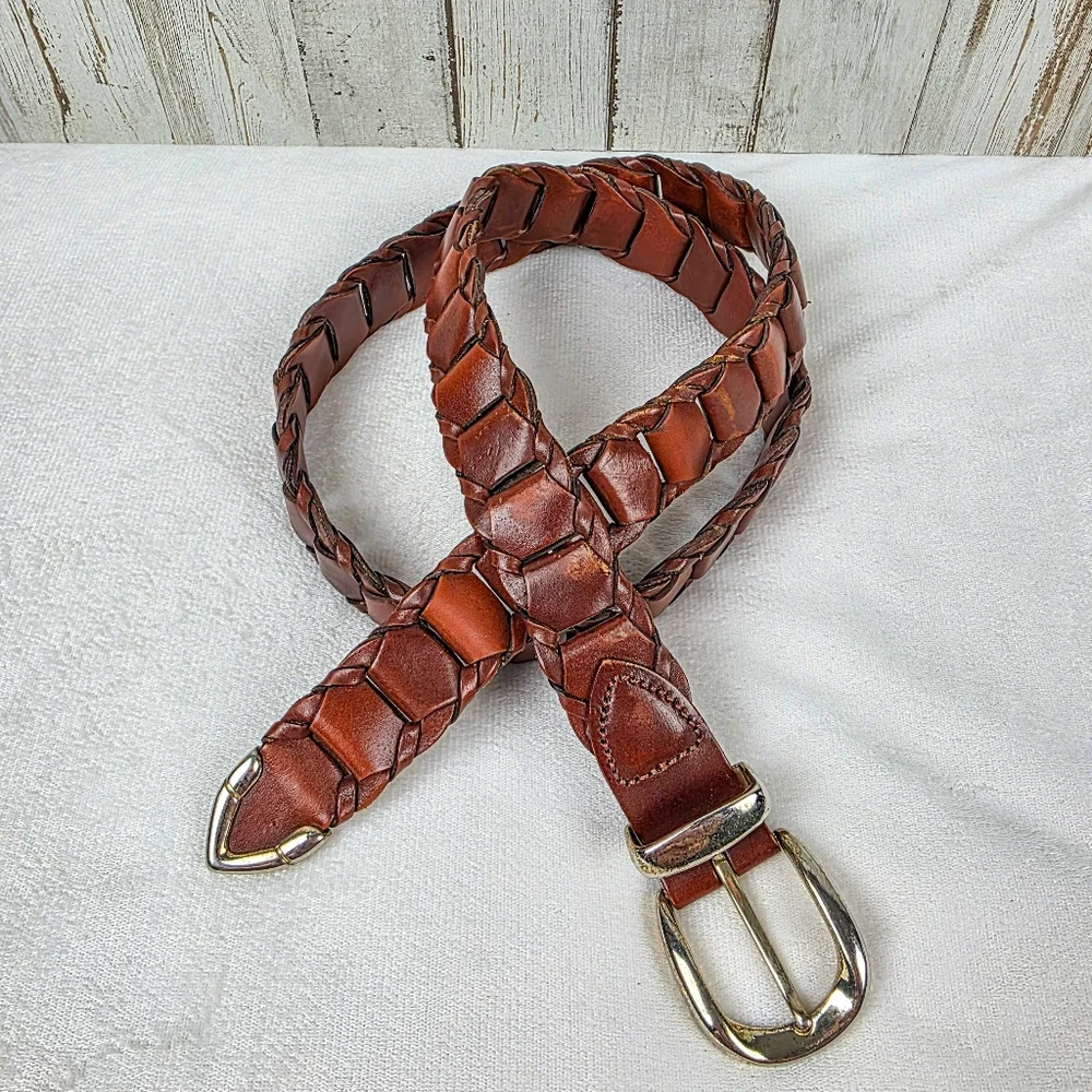 Leather Brown Link Belt Size 36